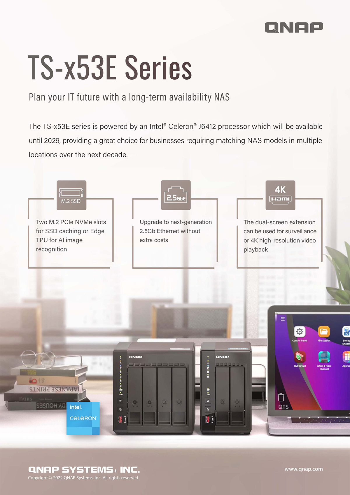 QNAP выпускает настольные сетевые хранилища TS-253E и TS-453E с 2 и 4 ...