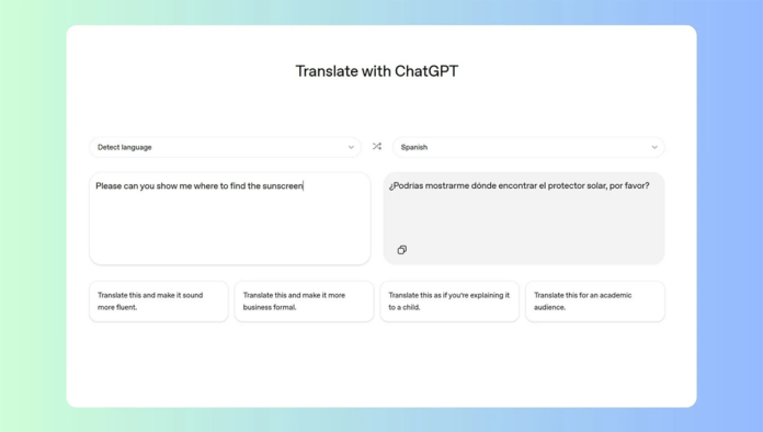 ChatGPT Translate
