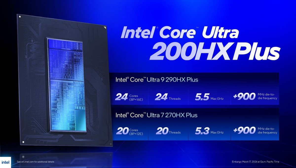 Intel Core Ultra 200HX Plus